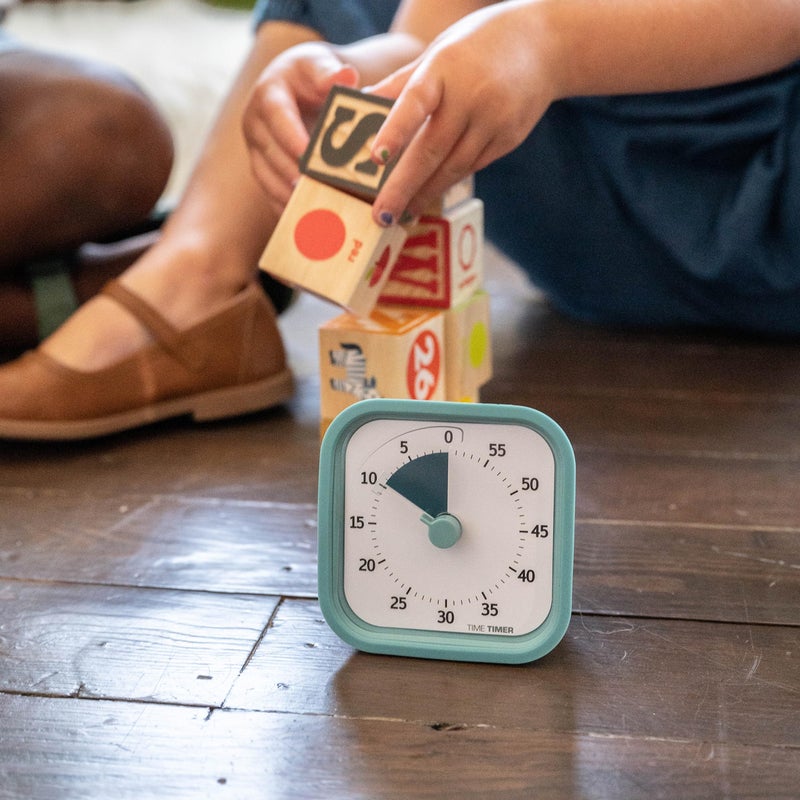 TIME TIMER Home MOD - 60 Minute Kids Visual Timer Home Edition - for Homeschool Supplies Study Tool, Timer for Kids Desk, Office Desk and Meetings with Silent Operation (Lake Day Blue) - Image 2